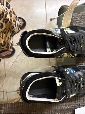 Fendi Black Sneakers with Multicolor Camouflage Accents